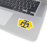 Iowa Home State Sticker (Yellow & Black)-Allegiant Goods Co. Vintage Sports Apparel