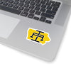 Iowa Home State Sticker (Yellow & Black)-3x3"-Allegiant Goods Co. Vintage Sports Apparel