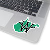 West Virginia Home State Sticker (Green & Black)-4x4"-Allegiant Goods Co. Vintage Sports Apparel