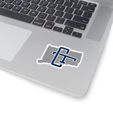 Connecticut Home State Sticker (Grey & Navy Blue)-Allegiant Goods Co. Vintage Sports Apparel