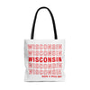 Wisconsin Retro Thank You Tote Bag-Allegiant Goods Co. Vintage Sports Apparel