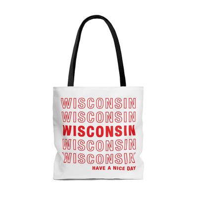 Wisconsin Retro Thank You Tote Bag-Allegiant Goods Co. Vintage Sports Apparel