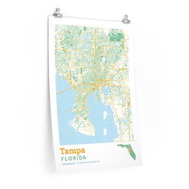 Tampa Florida City Street Map Poster-Allegiant Goods Co. Vintage Sports Apparel