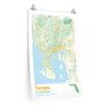 Tampa Florida City Street Map Poster-20″ × 30″-Allegiant Goods Co. Vintage Sports Apparel