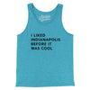 I Liked Indianapolis Before It Was Cool Men/Unisex Tank Top-Aqua TriBlend-Allegiant Goods Co. Vintage Sports Apparel