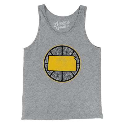 Kansas Basketball Men/Unisex Tank Top-Athletic Heather-Allegiant Goods Co. Vintage Sports Apparel
