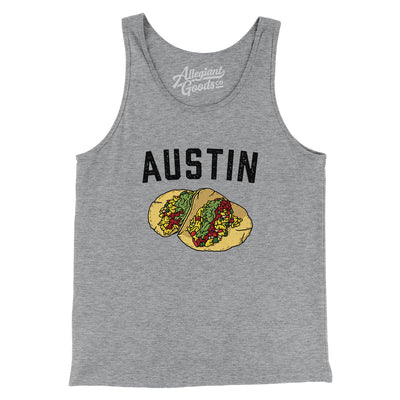 Austin Tacos Men/Unisex Tank Top-Athletic Heather-Allegiant Goods Co. Vintage Sports Apparel