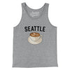 Seattle Coffee Men/Unisex Tank Top-Athletic Heather-Allegiant Goods Co. Vintage Sports Apparel