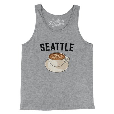 Seattle Coffee Men/Unisex Tank Top-Athletic Heather-Allegiant Goods Co. Vintage Sports Apparel