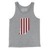 Indiana Hoosier Stripes Men/Unisex Tank Top-Athletic Heather-Allegiant Goods Co. Vintage Sports Apparel