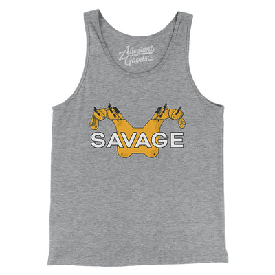 Savage Pads Men/Unisex Tank Top-Athletic Heather-Allegiant Goods Co. Vintage Sports Apparel