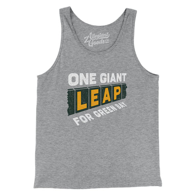One Giant Leap For Green Bay Men/Unisex Tank Top-Athletic Heather-Allegiant Goods Co. Vintage Sports Apparel