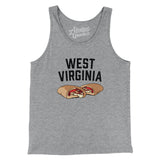 West Virginia Pepperoni Roll Men/Unisex Tank Top-Allegiant Goods Co. Vintage Sports Apparel