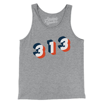 Detroit 313 Area Code Men/Unisex Tank Top-Allegiant Goods Co. Vintage Sports Apparel