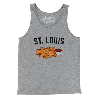 St. Louis Toasted Ravioli Men/Unisex Tank Top-Athletic Heather-Allegiant Goods Co. Vintage Sports Apparel