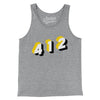 Pittsburgh 412 Area Code Men/Unisex Tank Top-Athletic Heather-Allegiant Goods Co. Vintage Sports Apparel