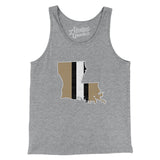 Louisiana Helmet Stripes Men/Unisex Tank Top-Allegiant Goods Co. Vintage Sports Apparel