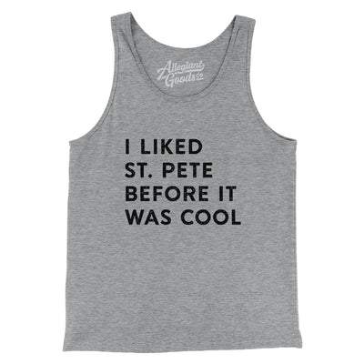 I Liked St. Petersburg Before It Was Cool Men/Unisex Tank Top-Athletic Heather-Allegiant Goods Co. Vintage Sports Apparel