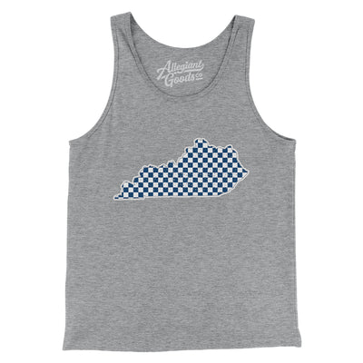 Kentucky Checkerboard Men/Unisex Tank Top-Athletic Heather-Allegiant Goods Co. Vintage Sports Apparel