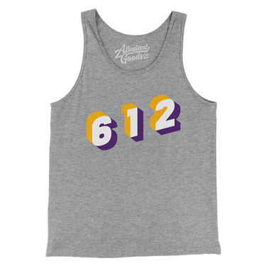 Minneapolis 612 Area Code Men/Unisex Tank Top-Athletic Heather-Allegiant Goods Co. Vintage Sports Apparel