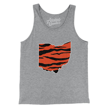 Ohio Tiger Stripes Men/Unisex Tank Top-Allegiant Goods Co. Vintage Sports Apparel