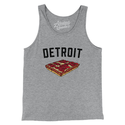 Detroit Style Pan Pizza Men/Unisex Tank Top-Athletic Heather-Allegiant Goods Co. Vintage Sports Apparel