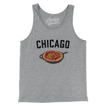 Chicago Style Deep Dish Pizza Men/Unisex Tank Top-Allegiant Goods Co. Vintage Sports Apparel