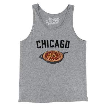 Chicago Style Deep Dish Pizza Men/Unisex Tank Top-Allegiant Goods Co. Vintage Sports Apparel