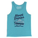 Mount Rainier National Park Men/Unisex Tank Top-Teal-Allegiant Goods Co. Vintage Sports Apparel