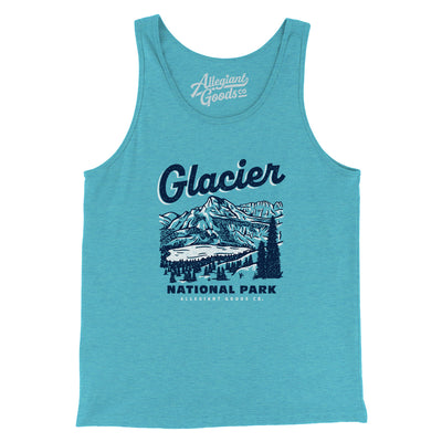 Glacier National Park Men/Unisex Tank Top-Teal-Allegiant Goods Co. Vintage Sports Apparel