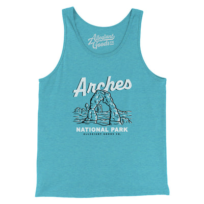 Arches National Park Men/Unisex Tank Top-Teal-Allegiant Goods Co. Vintage Sports Apparel