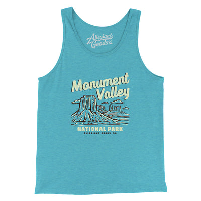 Monument Valley National Park Men/Unisex Tank Top-Teal-Allegiant Goods Co. Vintage Sports Apparel