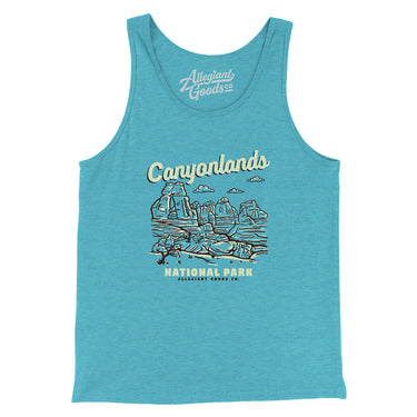 Canyonlands National Park Men/Unisex Tank Top-Teal-Allegiant Goods Co. Vintage Sports Apparel