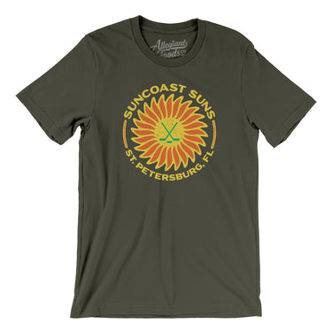 Suncoast Suns Hockey Men/Unisex T-Shirt-Allegiant Goods Co. Vintage Sports Apparel