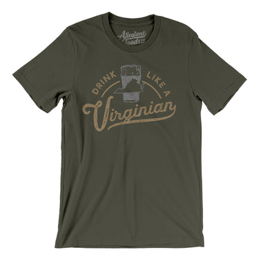 Drink Like a Virginian Men/Unisex T-Shirt-Allegiant Goods Co. Vintage Sports Apparel