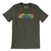 Detroit Michigan Pride Men/Unisex T-Shirt-Army-Allegiant Goods Co. Vintage Sports Apparel