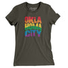 Oklahoma City Oklahoma Pride Women's T-Shirt-Army-Allegiant Goods Co. Vintage Sports Apparel