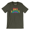 Des Moines Iowa Pride Men/Unisex T-Shirt-Army-Allegiant Goods Co. Vintage Sports Apparel