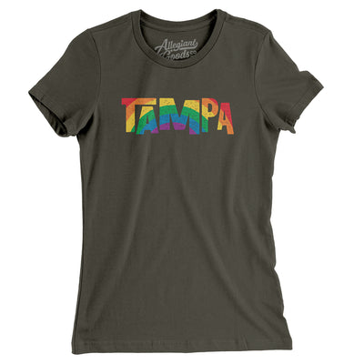 Tampa Florida Pride Women's T-Shirt-Army-Allegiant Goods Co. Vintage Sports Apparel