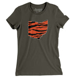 Ohio Tiger Stripes Women's T-Shirt-Allegiant Goods Co. Vintage Sports Apparel