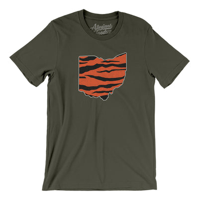 Ohio Tiger Stripes Men/Unisex T-Shirt-Army-Allegiant Goods Co. Vintage Sports Apparel