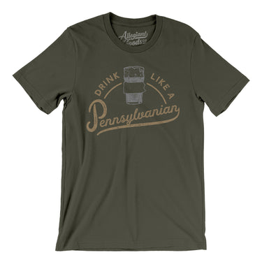 Drink Like a Pennsylvanian Men/Unisex T-Shirt-Allegiant Goods Co. Vintage Sports Apparel