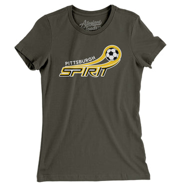 Pittsburgh Spirit Soccer Women's T-Shirt-Allegiant Goods Co. Vintage Sports Apparel