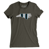 North Carolina Helmet Stripes Women's T-Shirt-Allegiant Goods Co. Vintage Sports Apparel