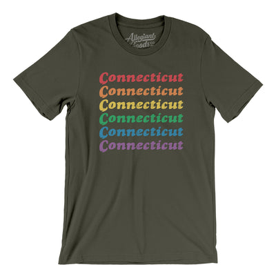 Connecticut Pride Men/Unisex T-Shirt-Army-Allegiant Goods Co. Vintage Sports Apparel