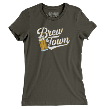 Brew Town Women's T-Shirt-Allegiant Goods Co. Vintage Sports Apparel