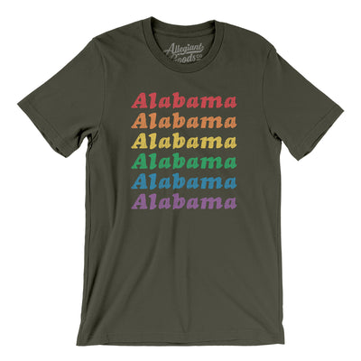 Alabama Pride Men/Unisex T-Shirt-Army-Allegiant Goods Co. Vintage Sports Apparel