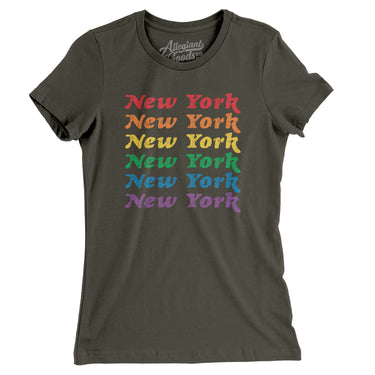 New York Pride Women's T-Shirt-Allegiant Goods Co. Vintage Sports Apparel