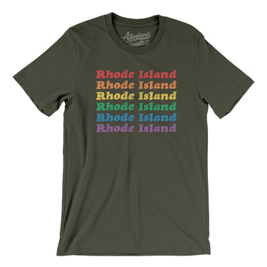 Rhode Island Pride Men/Unisex T-Shirt-Allegiant Goods Co. Vintage Sports Apparel