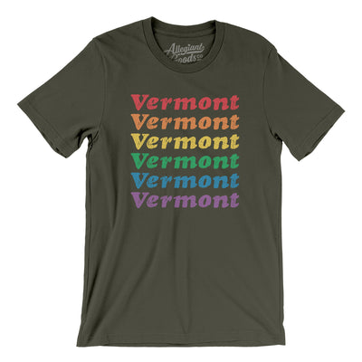 Vermont Pride Men/Unisex T-Shirt-Army-Allegiant Goods Co. Vintage Sports Apparel